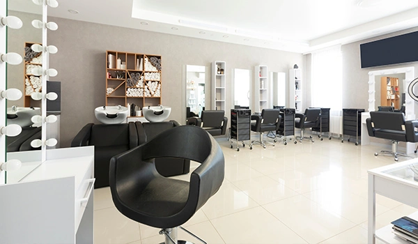 arredamento parrucchiere scelta materiali design