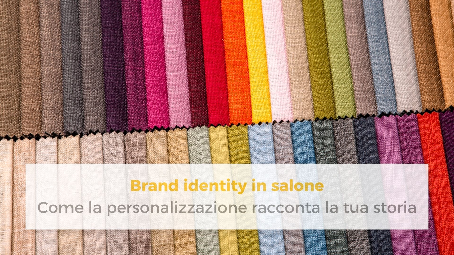 campionario di tessuti e colori per la brand identity